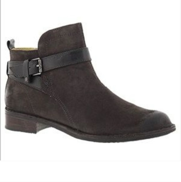 Bussola x Anthropologie Sevilla Ankle Booties Ebony 37 7 - Picture 1 of 10
